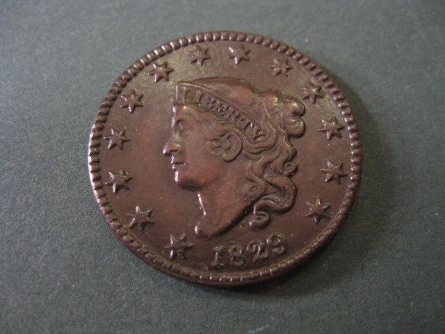 1829 U.S. Large Cent martron head