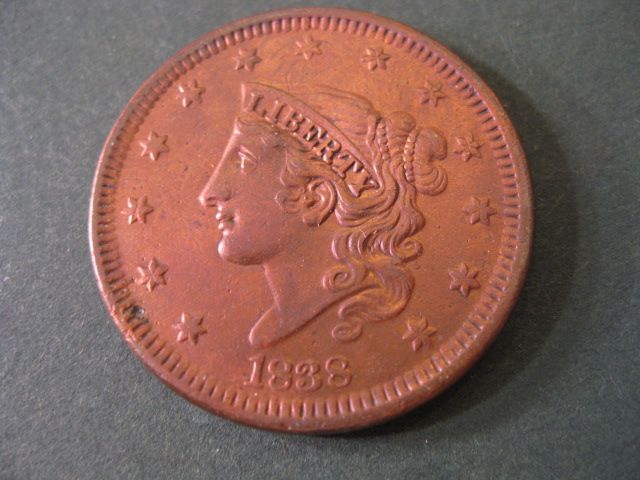 1838 U.S. Large Cent matron head