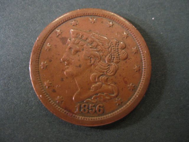 1856 U S Half Cent braided hair 149e99