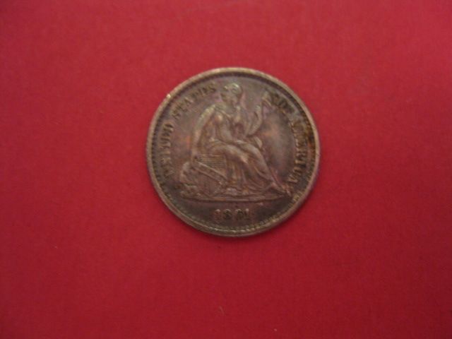 1861 U.S. Half Dime A.U. nice civil