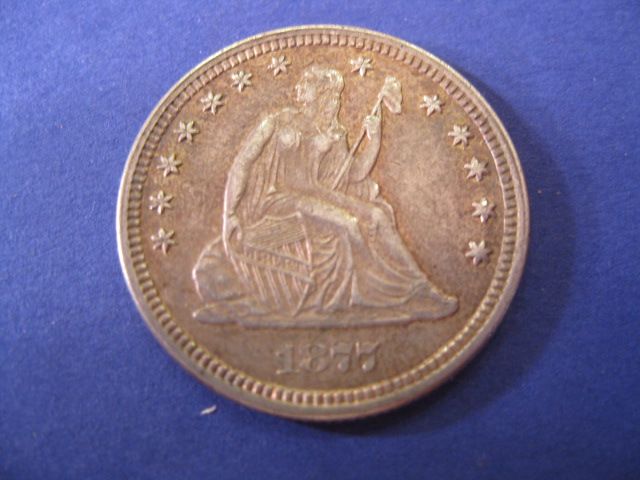 1877 U.S. Seated Liberty Quarter A.U.