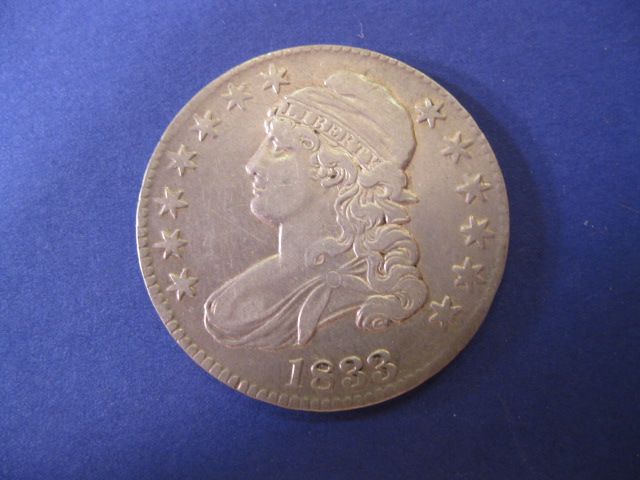 1833 U.S. Bust Half Dollar extra fine.