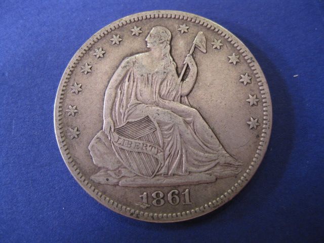 1861 O U S Seated Liberty Half 149edd