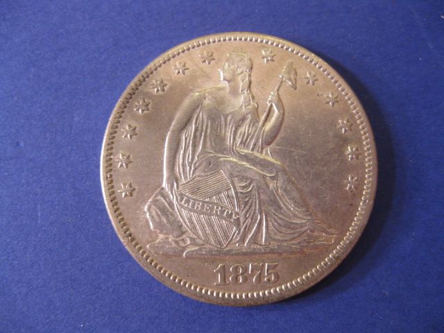 1875 CC U S Seated Liberty Half 149ede