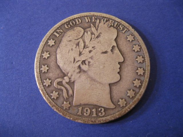 1913 D U S Barber Half Dollar 149edf