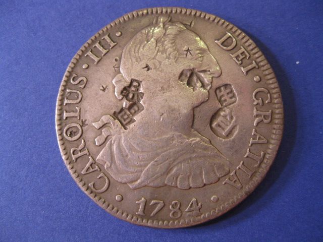 1784 Spanish Pillar Dollar 8 reale