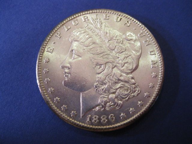 1886 S U S Morgan Silver Dollar 149f1e