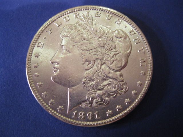 1891 CC U S Morgan Silver Dollar 149f35