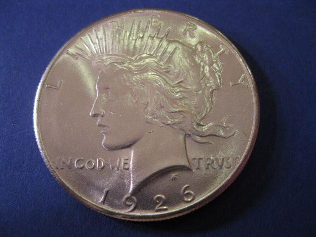 1926 U.S. Peace Silver Dollar uncirculated.