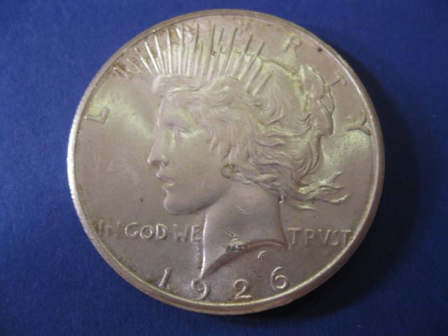 1926-S U.S. Peace Silver Dollar.