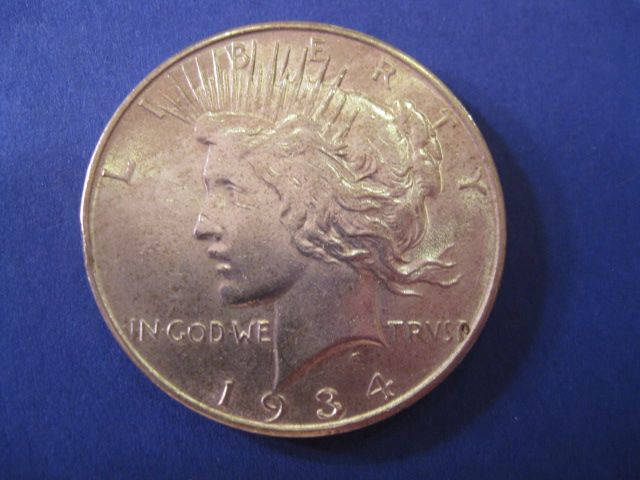 1934 D U S Peace Silver Dollar 149f5f
