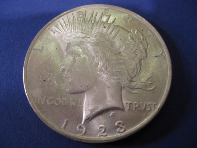 1923 U.S. Peace Silver Dollar uncirculated.