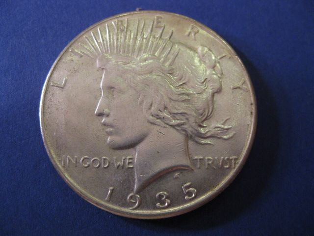 1935 U.S. Peace Silver Dollar A.U.