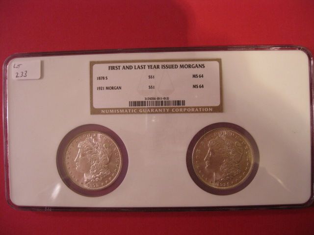 1878-S and 1921 U.S. Morgan Silver Dollars
