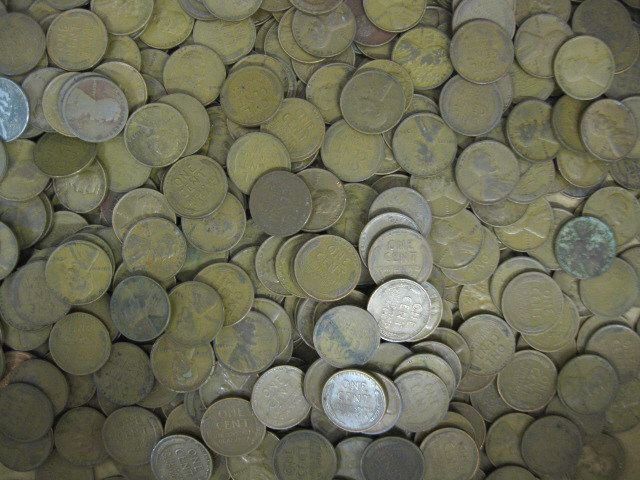 Large Accumulation of Wheat Cents