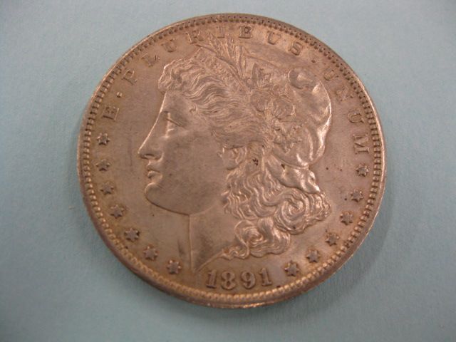 1891 S U S Morgan Silver Dollar 149fc6
