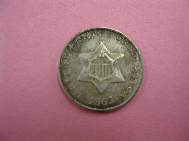 1853 U.S. Three Cent Silver very fine