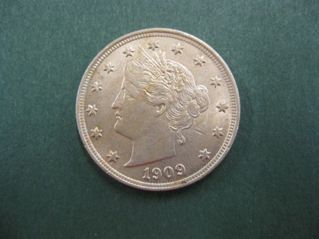 1909 U S Liberty Head Nickel A U  149fe6