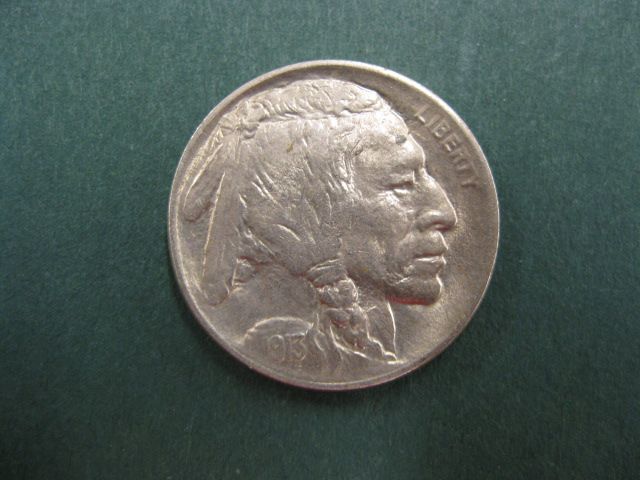1913 U.S. Buffalo Nickel type one A.U.