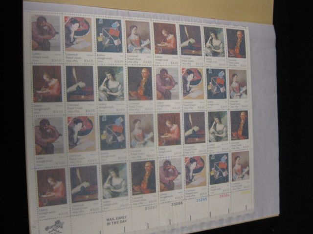 U.S. Stamps mint sheets circa 1970's