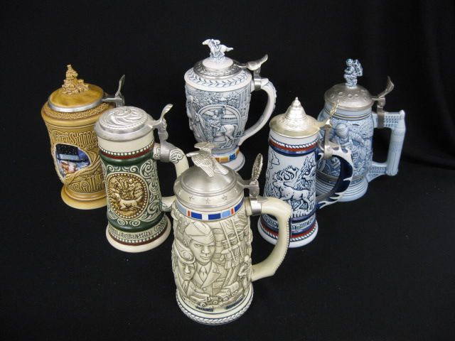 6 Collector Steins by Avon includes 14a01a