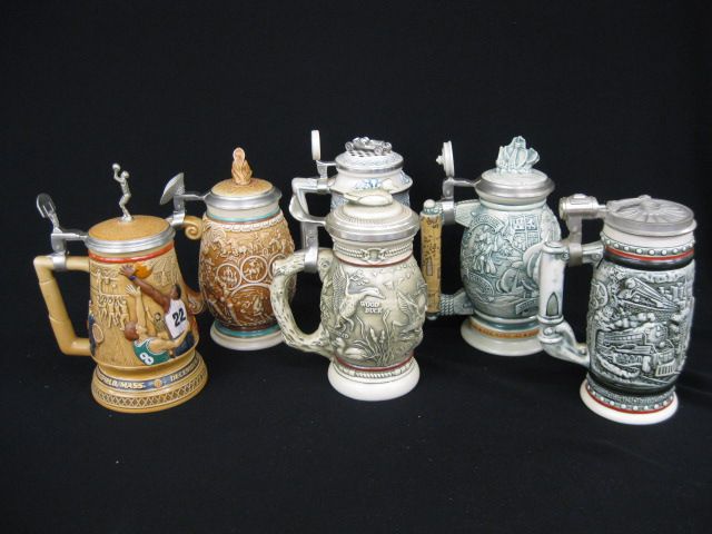 6 Collectors Steins by Avon racing