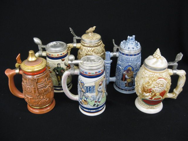 6 Collectors Steins by Avon includes