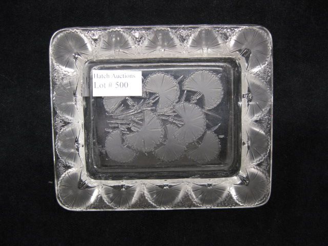 Lalique French Crystal Dish frosted 14a08b