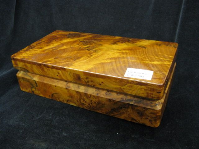 Wooden Dresser Box fine burl 5  14a0d6