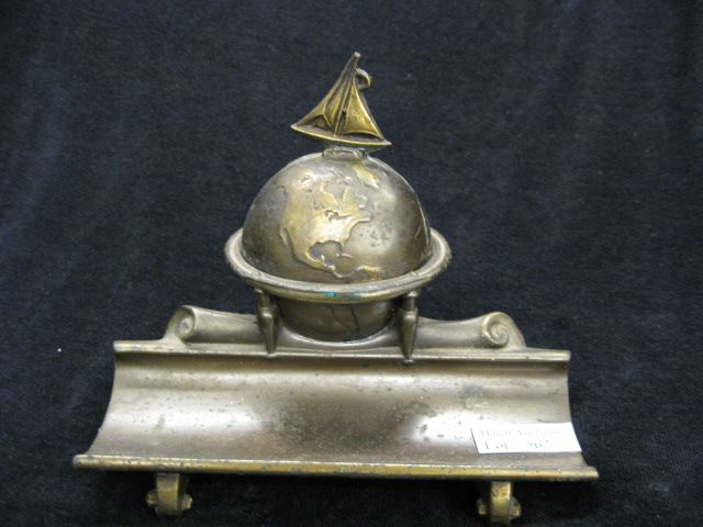 Deco Bronzed Inkwell sailboat on 14a0d3