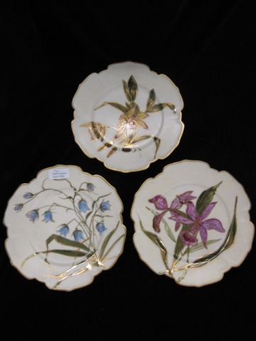 3 Handpainted Porcelain Plates 14a0ed