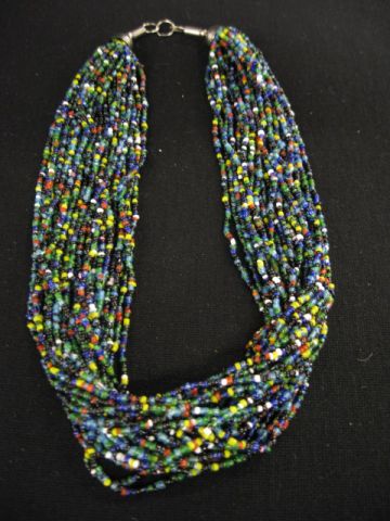 Indian Necklace 29 strands of multi-color