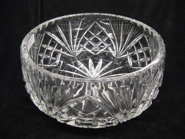 Cut Crystal Bowl 9 diameter 3 3/4