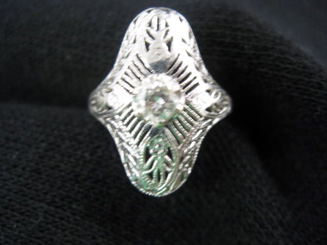 Diamond Filigree Ring .15 carat in 14k