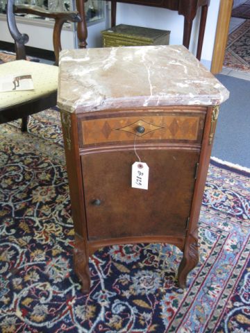 French Victorian Marble Top Nightstand 14a134
