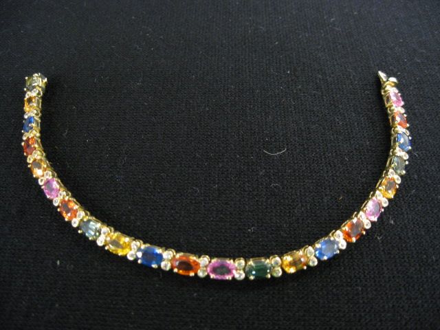 Sapphire Bracelet fine rainbow 14a158