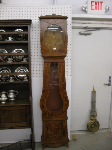 Early Wag Style Grandfather Clock elaborate