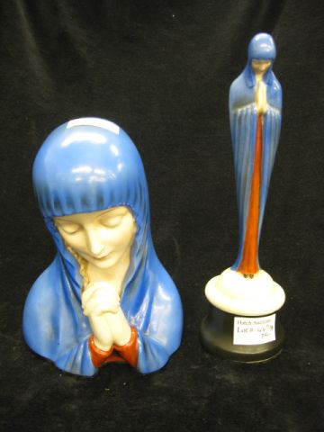 2 Italian Porcelain Madonna Figurines 14a16a