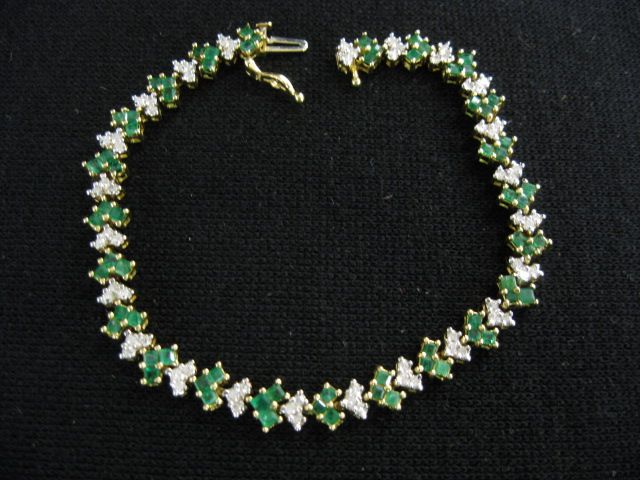 Emerald Diamond Bracelet 69 round 14a176