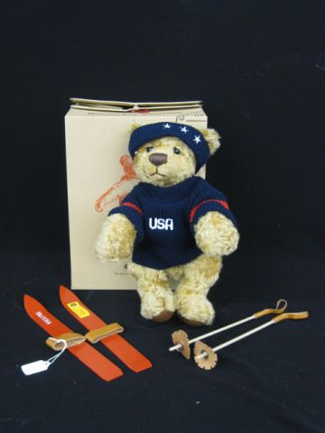Steiff Plush Bear Toy in box Ski 14a194