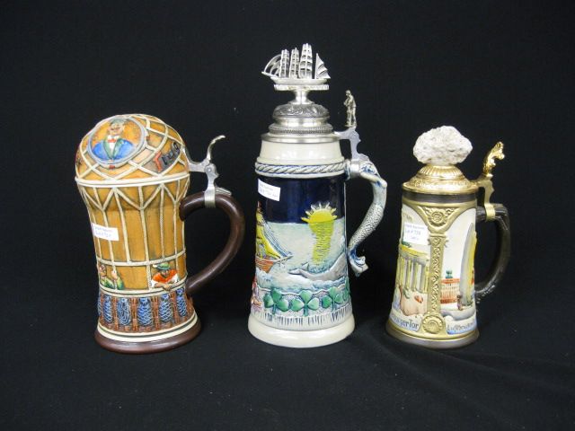 3 Collector's Steins;hot air balloon