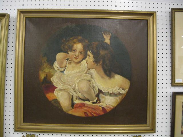 Oil on Canvas of Mother & Child