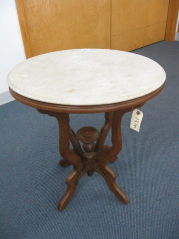 Victorian Marble Top Table oval 14a1c9