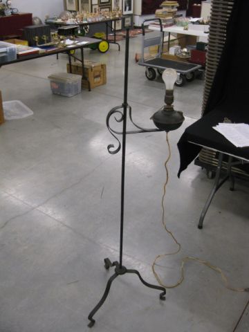 Victorian Floor Lamp iron & brass