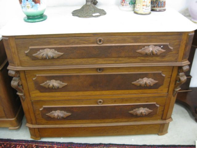 Victorian Marble Top Dresser caned 14a1d7