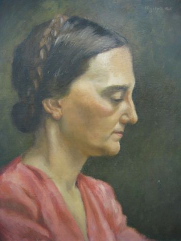 Elizabeth Hall portrait of a lady oil
