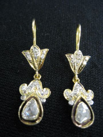 Diamond Earrings fancy old cuts 14a1e2
