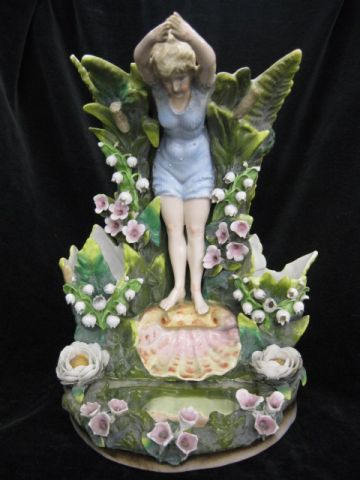 Victorian Porcelain Figural Vase lady