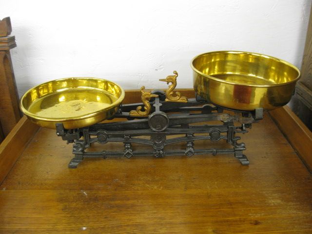 Antique Brass Balance Scale brass