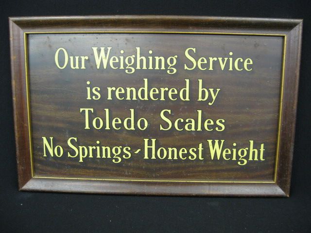 Advertising Sign Our Weighing Serviceis
